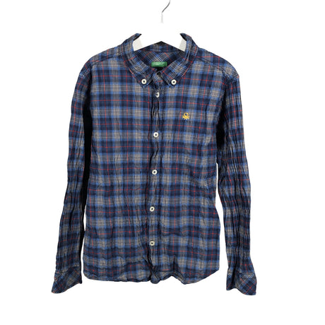 Unisex Benetton - Collared shirt, size 134 - 140 - Blue ()