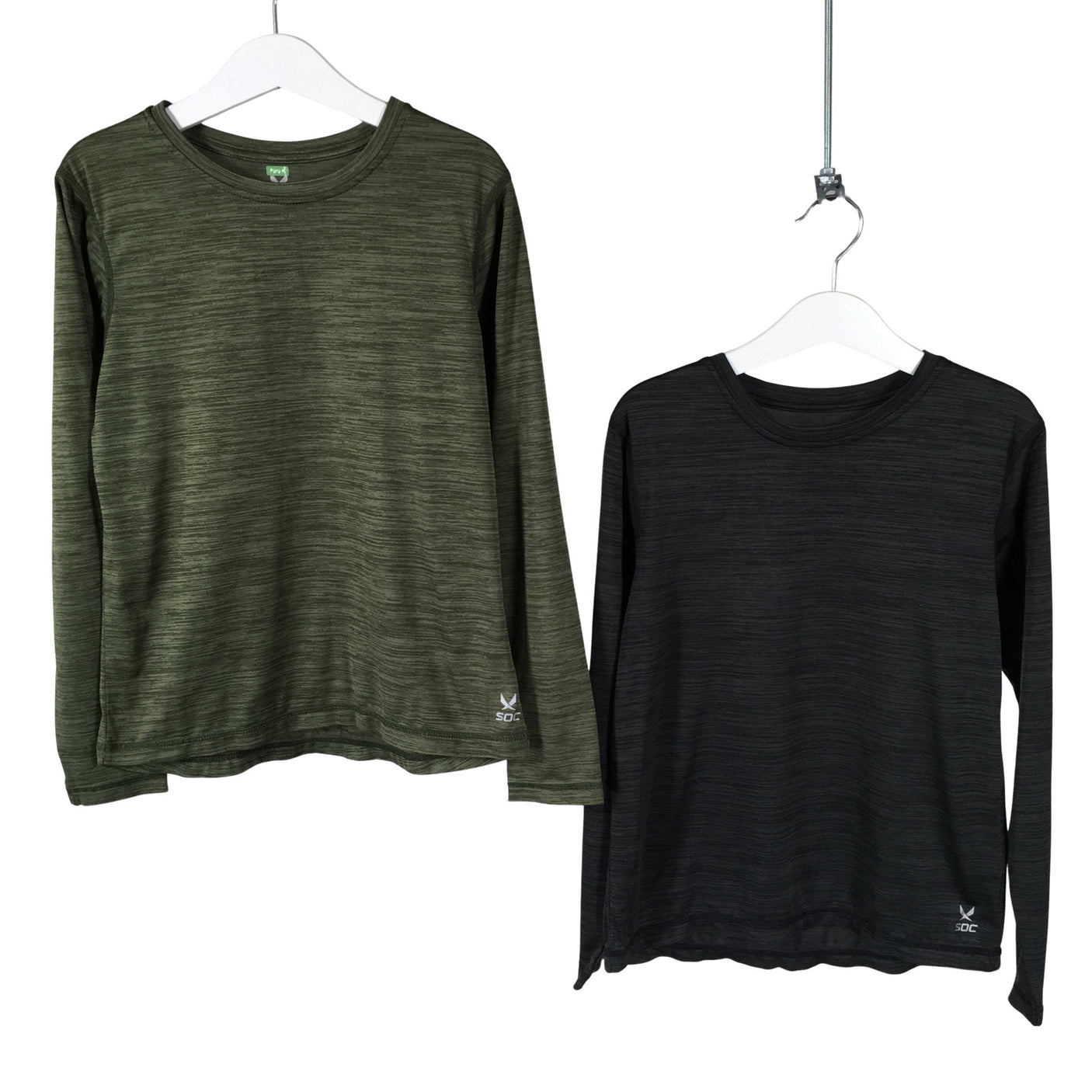 Unisex Soc - Sports shirt, long sleeve, size 134 - 140 - Green (1)