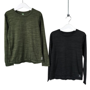Unisex Soc - Sports shirt, long sleeve, size 134 - 140 - Green (1)