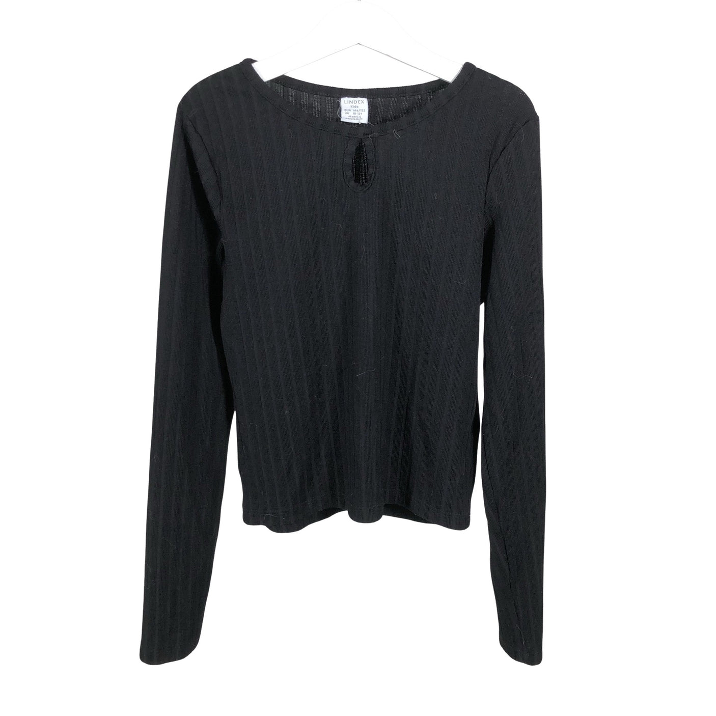 Unisex Lindex - Tricot shirt, size 146 - 152 - Black (1)