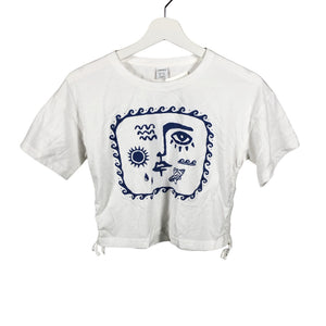 Unisex Lindex - T-shirt, size 164 - 170 - White (1)