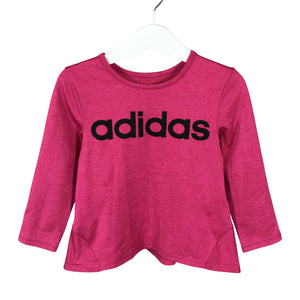 Unisex Adidas - Sports shirt, long sleeve, size 98 - 104 - Pink (1)