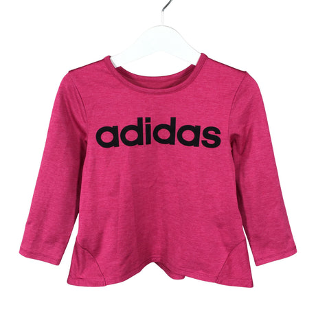 Unisex Adidas - Sports shirt, long sleeve, size 98 - 104 - Pink ()
