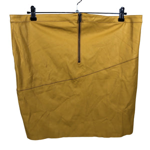 Unisex Zizzi - Leather skirt, size 38 - Orange (2)