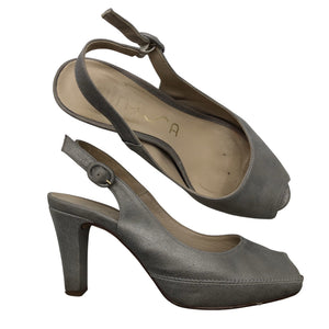 Unisex Unisa - Open toe high heel shoes, size 37 - Gray (1)