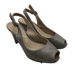 Unisex Unisa - Open toe high heel shoes, size 37 - Gray (2)