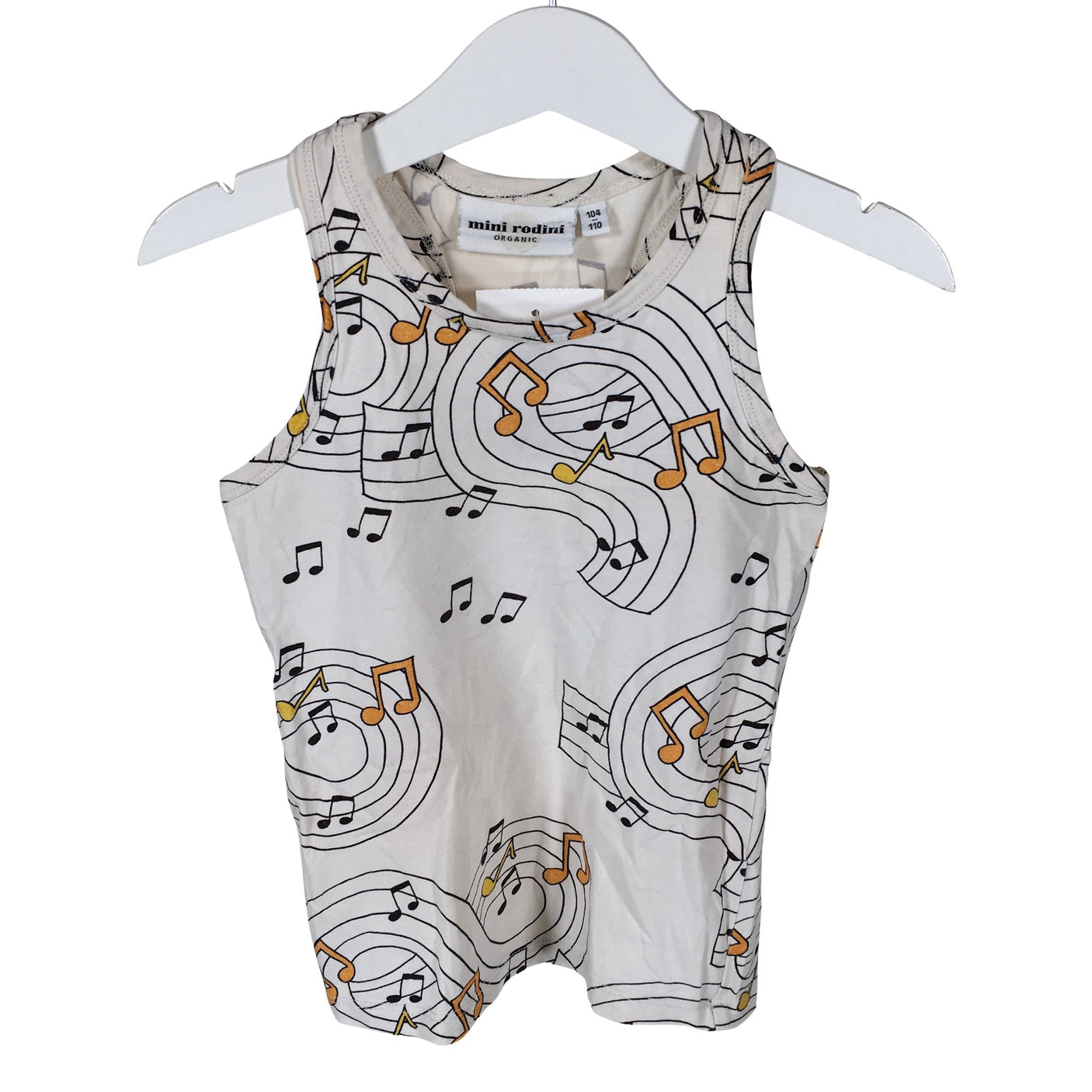 Unisex Mini Rodini - Tricot tank top, size 104 - 110 - Beige (1)