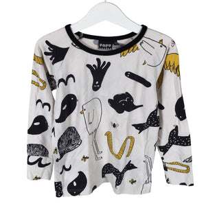 Unisex Papu - Tricot shirt, size 110 - 116 - Beige (1)