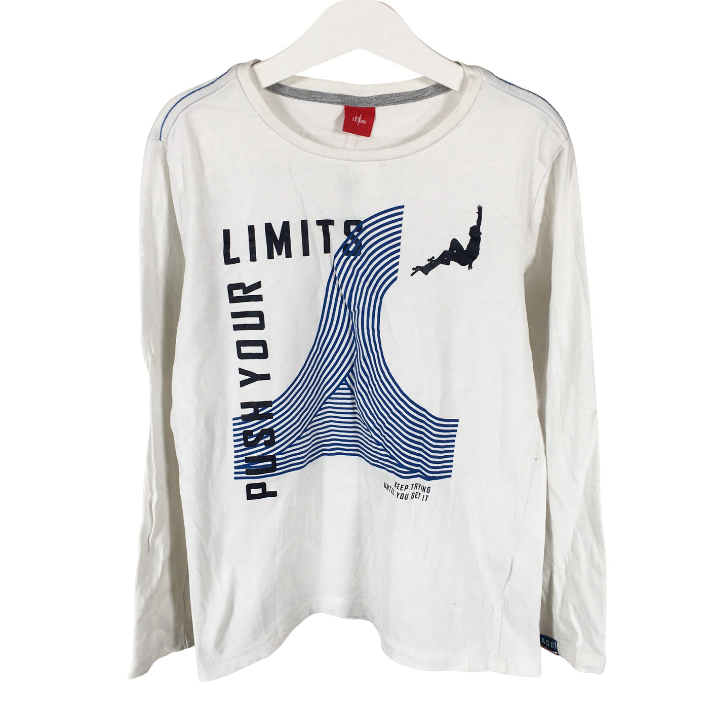 Unisex s.Oliver - Tricot shirt, size 134 - 140 - White (1)