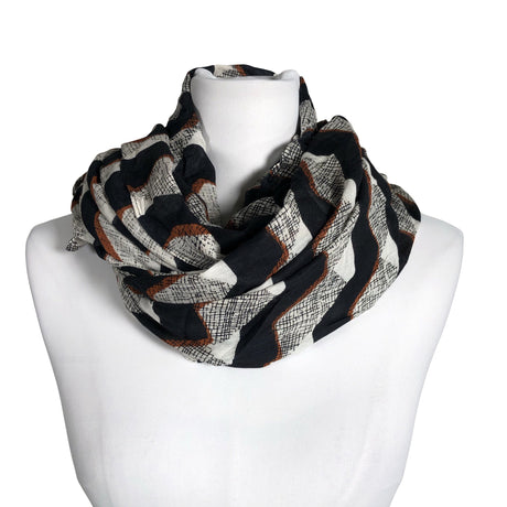 Unisex S.T.I - Circle scarf, size Midi - Black ()