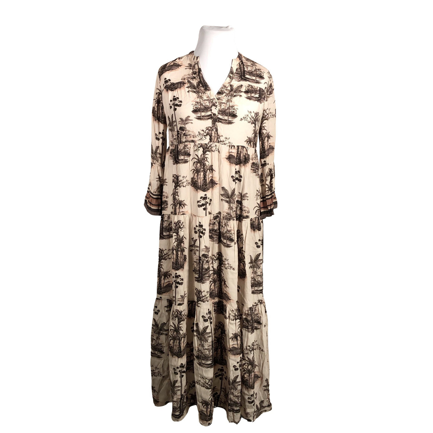 Unisex Gustav - Schiffon dress, size 42 - Beige (1)