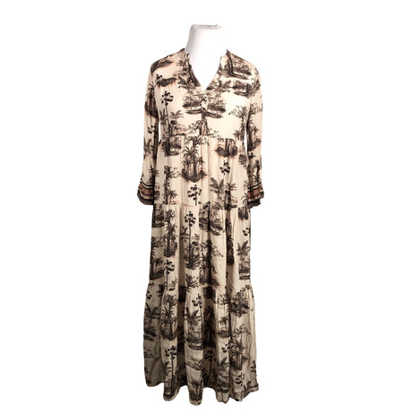 Unisex Gustav - Schiffon dress, size 42 - Beige ()