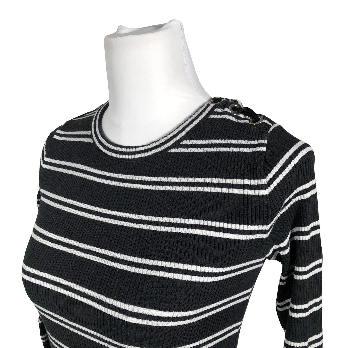 Unisex Massimo Dutti - Tricot shirt, size 34 - Black (2)