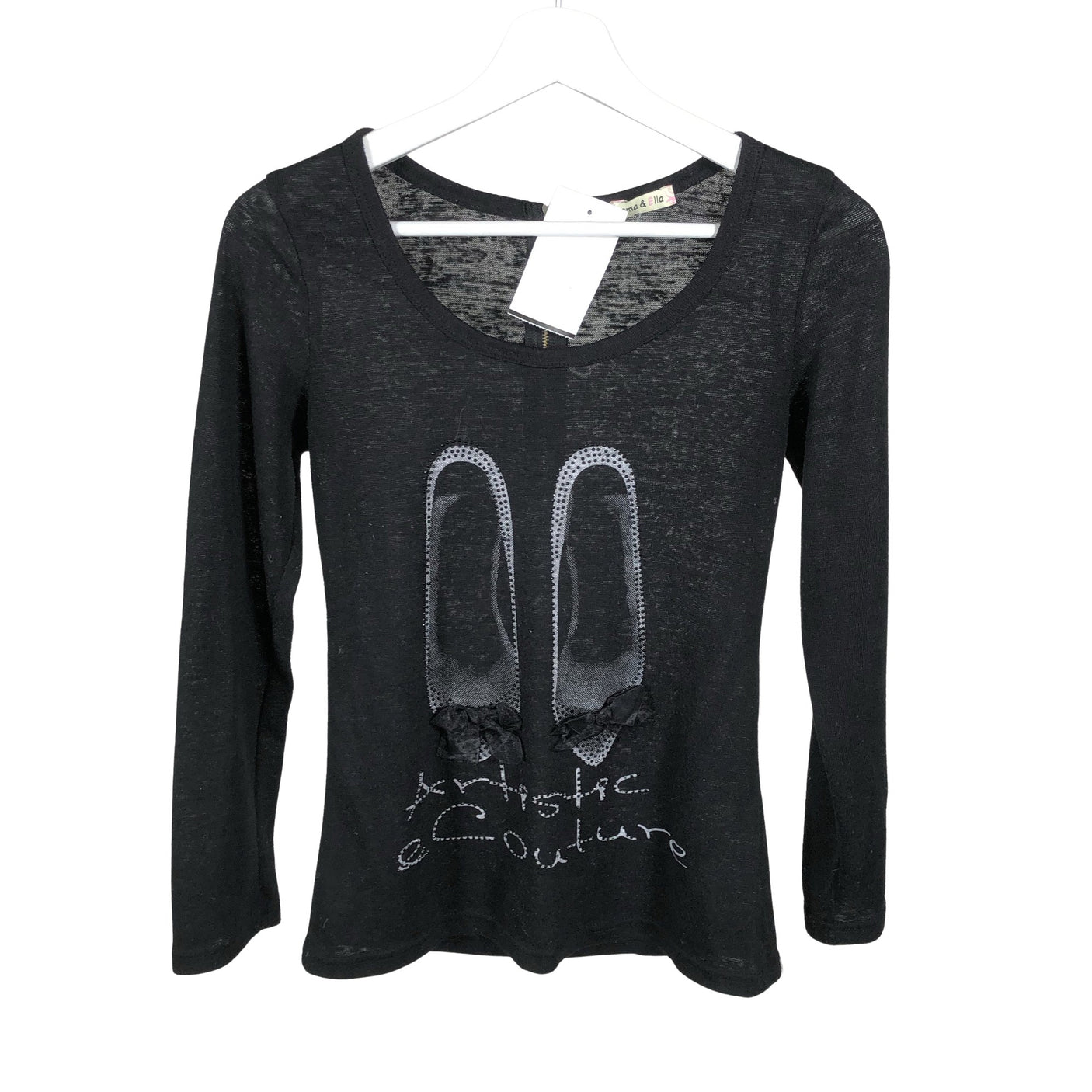 Unisex Emma & Ella - Tricot shirt, size 158 - 164 - Black (1)