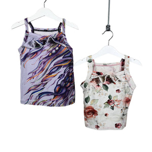 Unisex Handmade - Tricot tank top, size 98 - 104 - Violet (1)