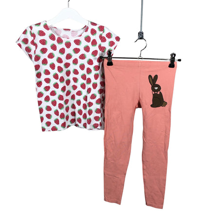 Unisex Handmade - T-shirt, size 104 - 110 - Light pink ()