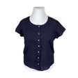 Unisex Fashion Highlight - Short-sleeved blouse, size 42 - Blue ()