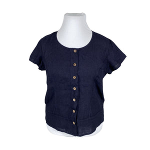 Unisex Fashion Highlight - Short-sleeved blouse, size 42 - Blue (1)