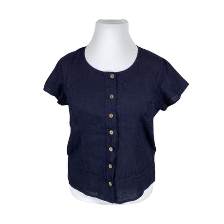 Unisex Fashion Highlight - Short-sleeved blouse, size 42 - Blue ()