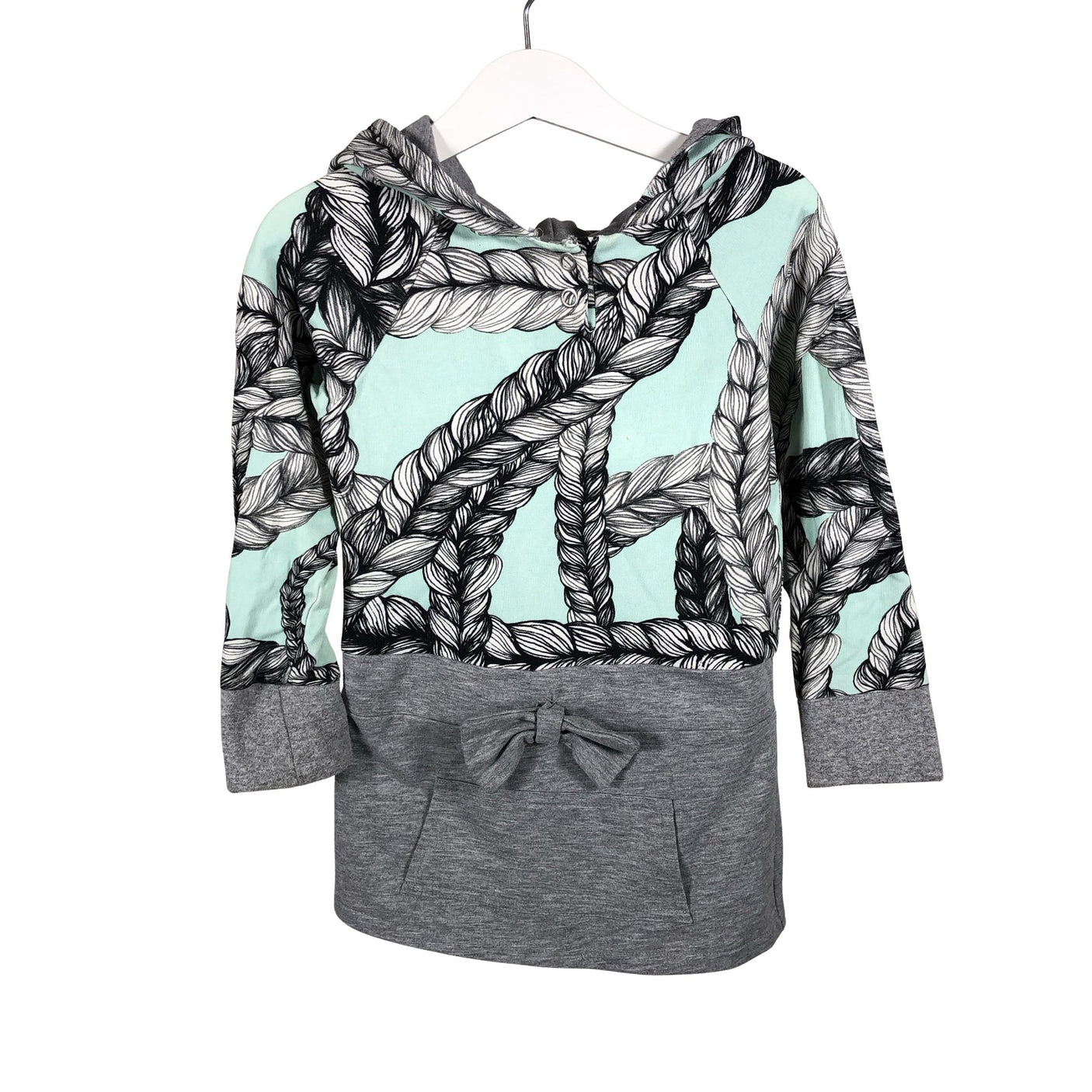 Unisex Handmade - Tricot tunic, size 104 - 110 - Turquoise (1)