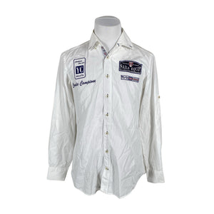 Unisex Claudio Campione - Collared shirt, size M - White (1)