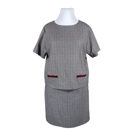 Unisex Mosaic - Short-sleeved blouse, size 44 - Wine red ()
