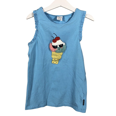 Unisex Polarn O. Pyret - Tricot tank top, size 146 - 152 - Blue ()