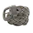 Unisex Abro - Leather belt, size Ei kokoa - White ()