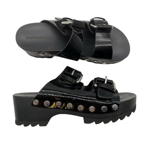 Unisex Calvin Klein Jeans - Heeled sandals, size 38 - Black (1)