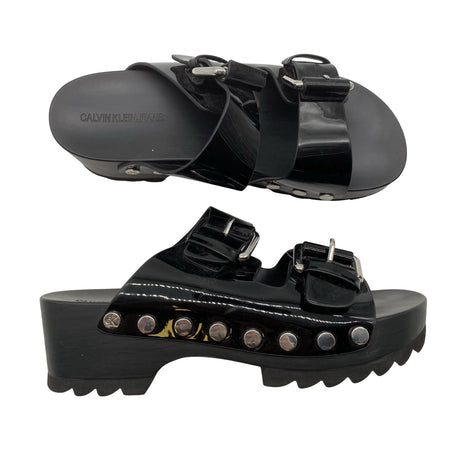 Unisex Calvin Klein Jeans - Heeled sandals, size 38 - Black ()