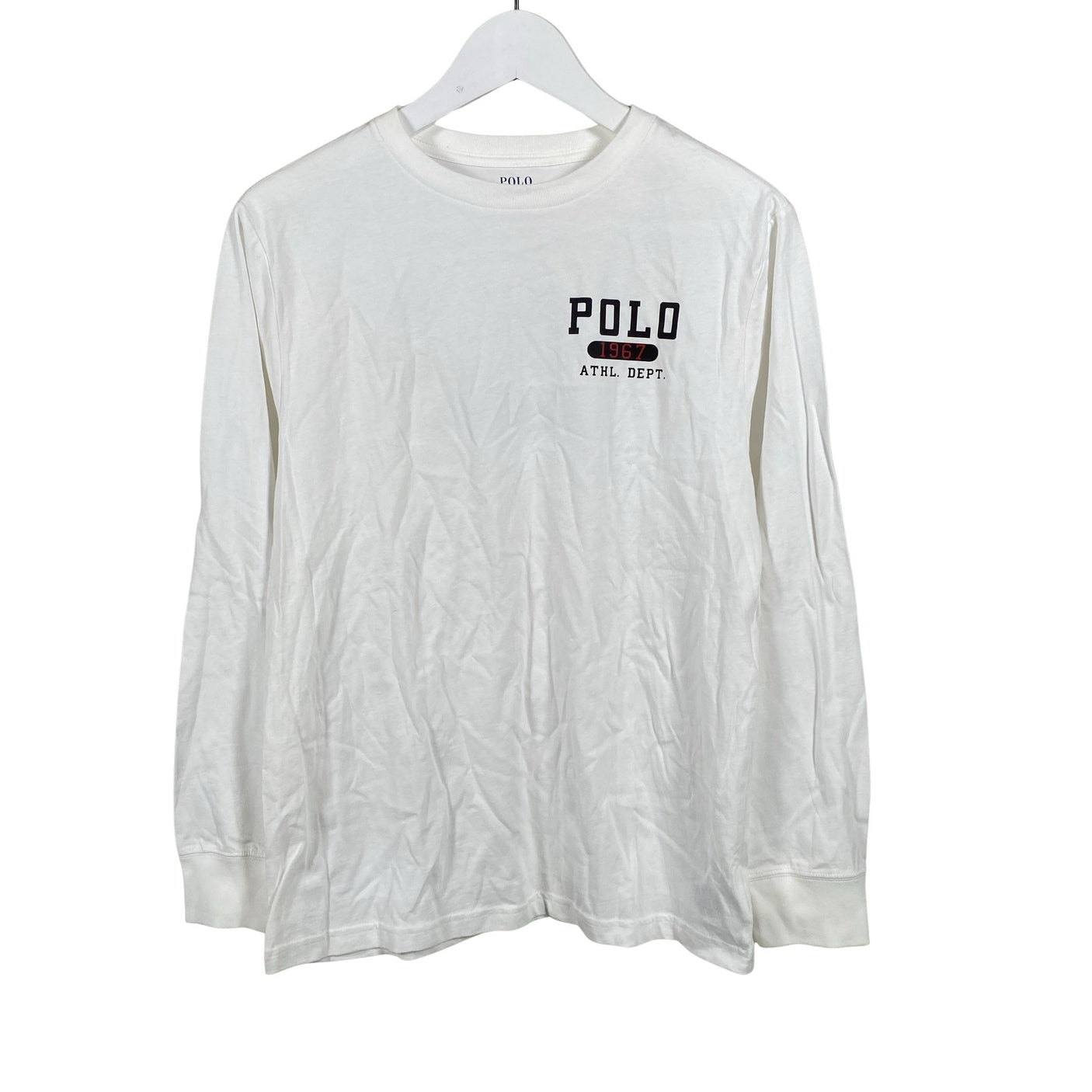 Unisex Polo Ralph Lauren - Tricot shirt, size 158 - 164 - White (1)