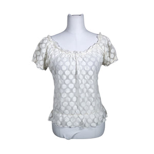 Unisex SisterS point - Short-sleeved blouse, size 38 - White (1)