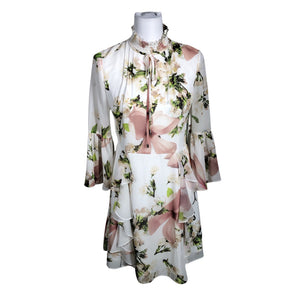 Unisex Ted Baker - Schiffon dress, size 38 - White (1)
