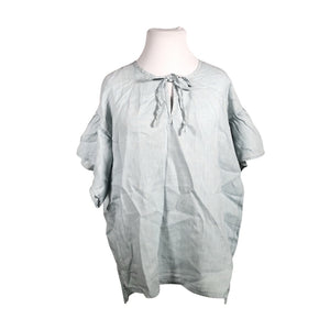 Unisex Bohemiana - Short-sleeved blouse, size 44 - Light blue (1)