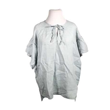 Unisex Bohemiana - Short-sleeved blouse, size 44 - Light blue ()