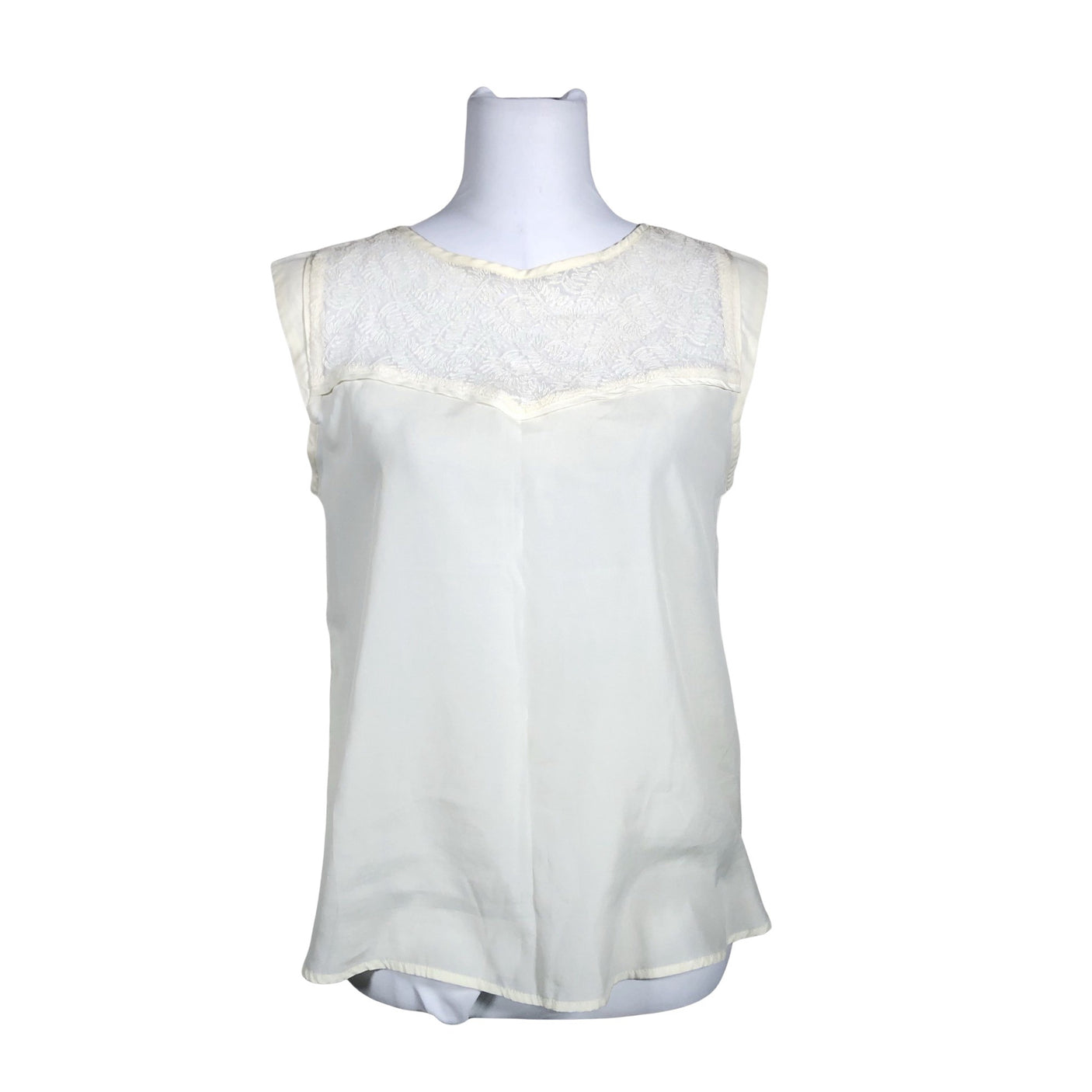 Unisex Maison Scotch - Short-sleeved blouse, size 38 - Natural white (1)