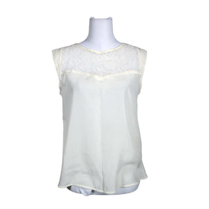 Unisex Maison Scotch - Short-sleeved blouse, size 38 - Natural white (1)
