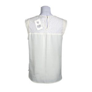 Unisex Maison Scotch - Short-sleeved blouse, size 38 - Natural white (2)