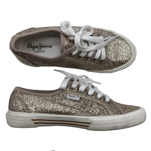 Unisex Pepe Jeans - Casual sneakers, size 36 - Gold (1)