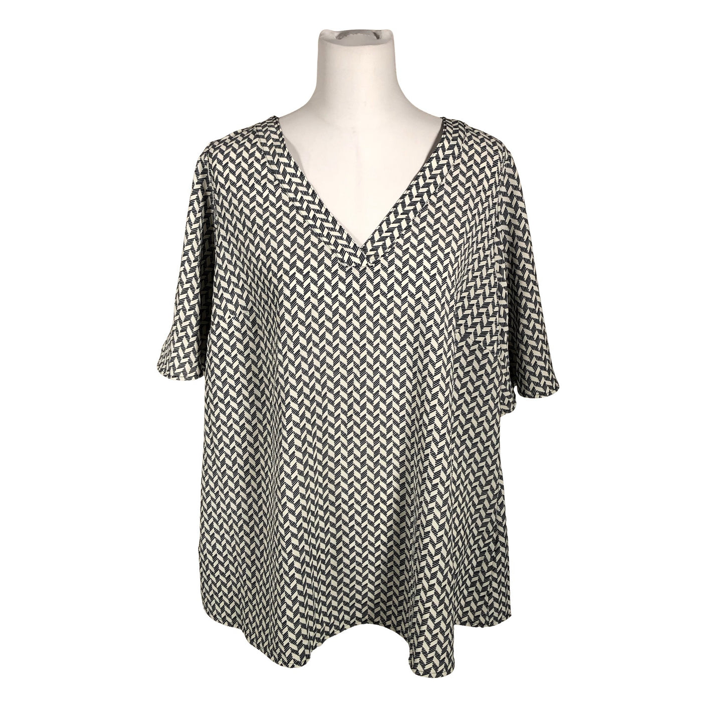 Unisex Zizzi - Short-sleeved blouse, size 38 - White (1)