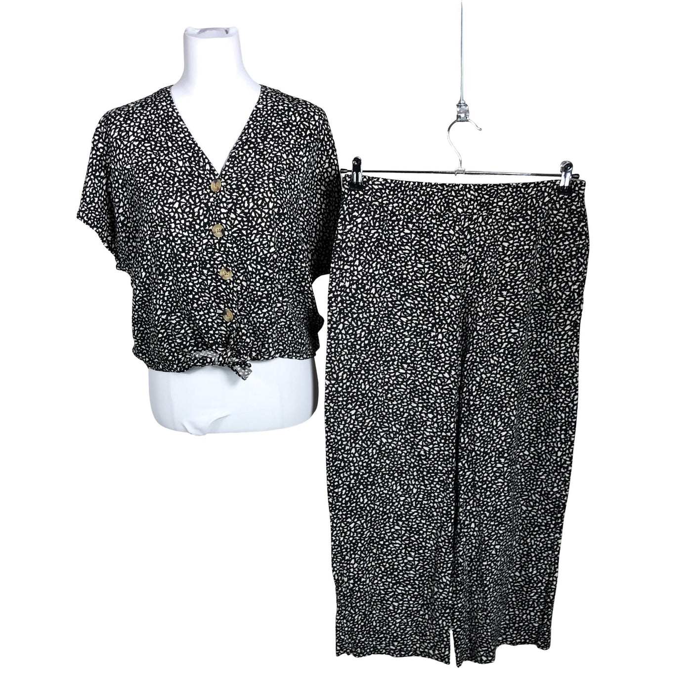 Unisex Lindex - Short-sleeved blouse, size 38 - Black (1)