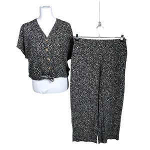 Unisex Lindex - Short-sleeved blouse, size 38 - Black (1)