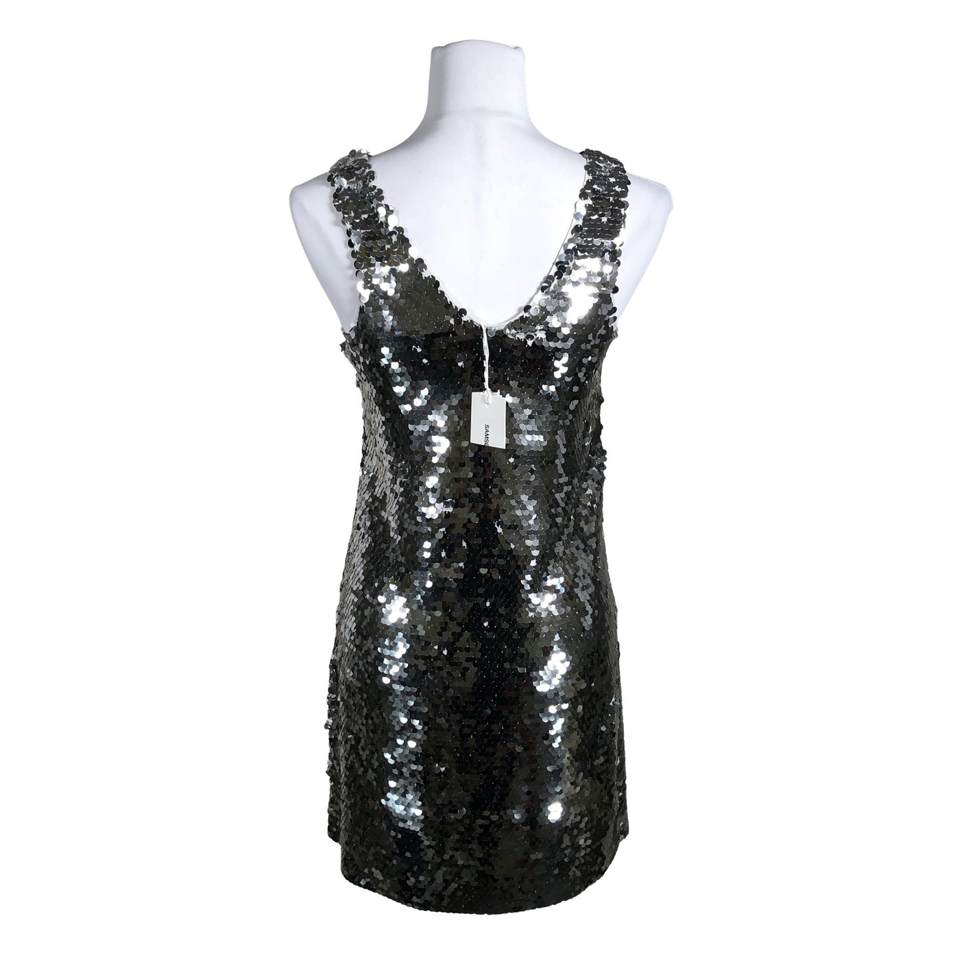 Unisex Samsoe&Samsoe - Party dress, size 34 - Silver (2)