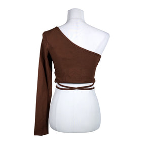 Unisex Na-KD - Tricot shirt, size 38 - Brown (2)