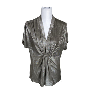 Unisex Anne Klein - Short-sleeved blouse, size 40 - Gray (1)