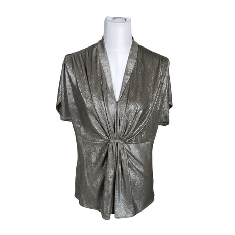 Unisex Anne Klein - Short-sleeved blouse, size 40 - Gray ()