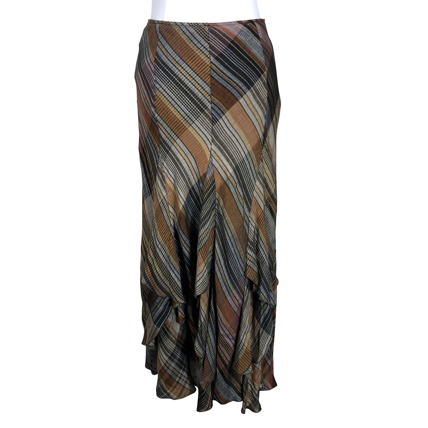 Unisex Per Una by Marks & Spencer - Fabric skirt, size 36 - Brown (1)