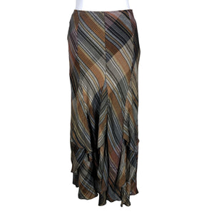 Unisex Per Una by Marks & Spencer - Fabric skirt, size 36 - Brown (1)