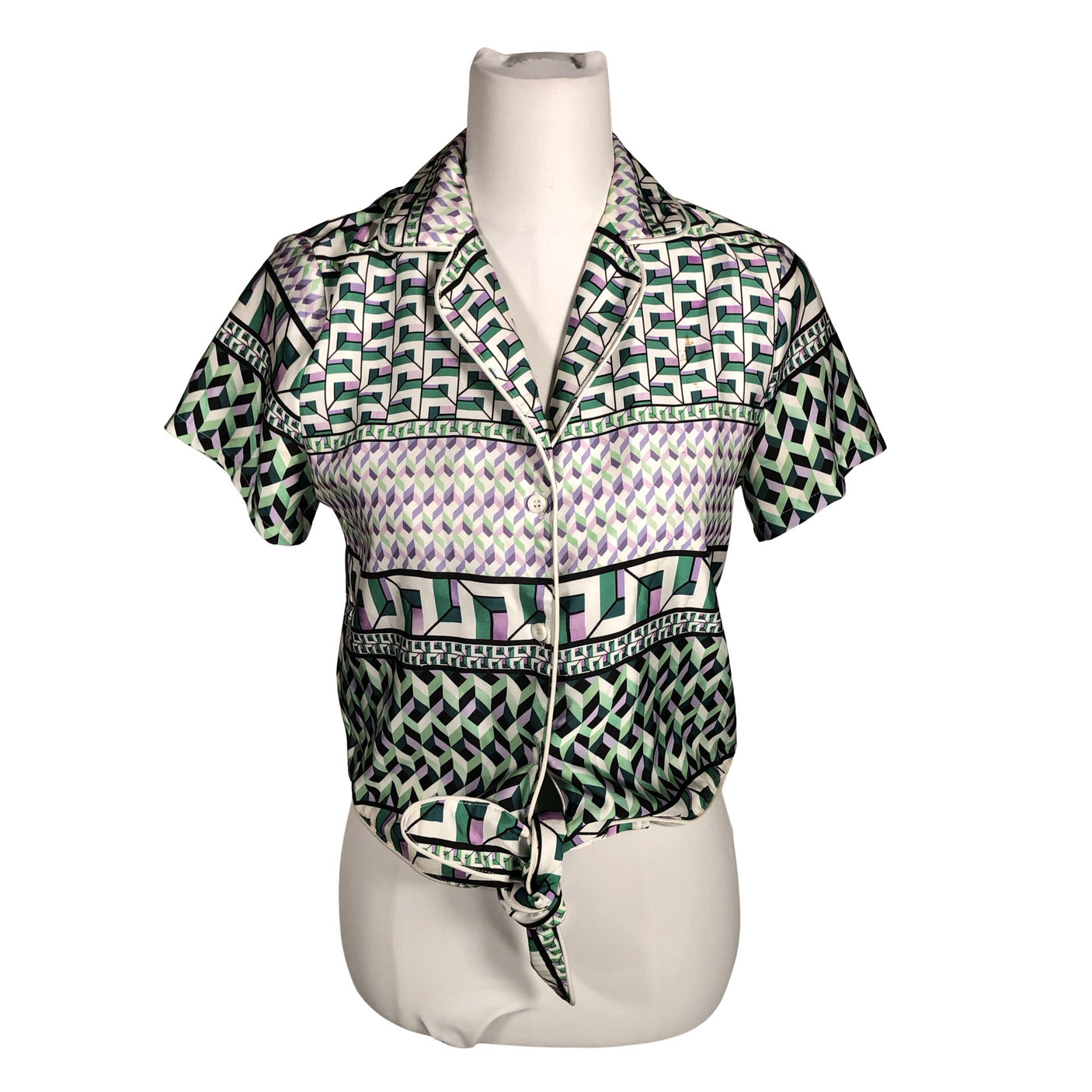 Unisex By Malina - Short-sleeved blouse, size 36 - Green (1)