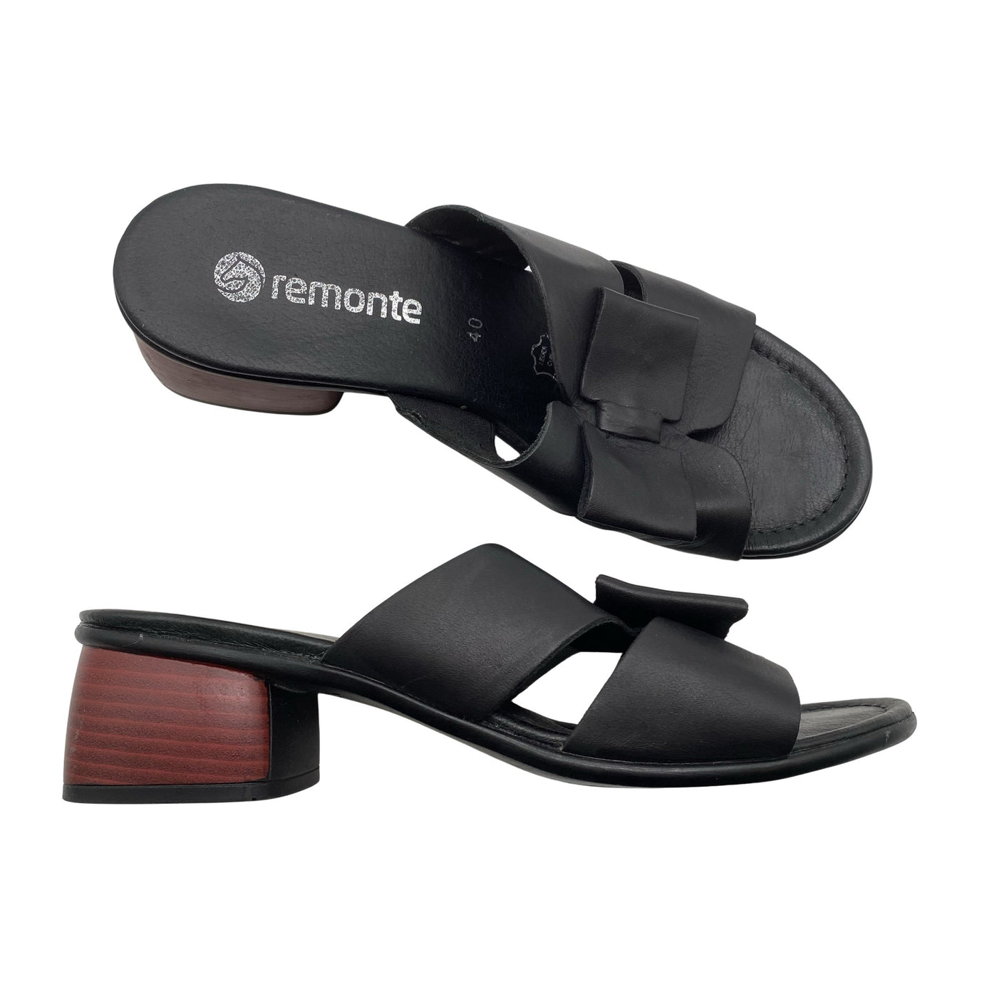 Unisex Remonte - Heeled sandals, size 40 - Black (1)